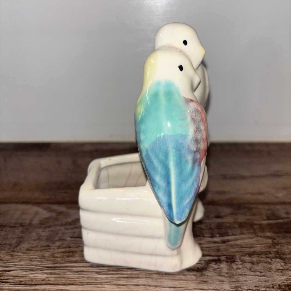 Vintage Mid Century Love Birds Planter / Vase - Picture 2 of 8